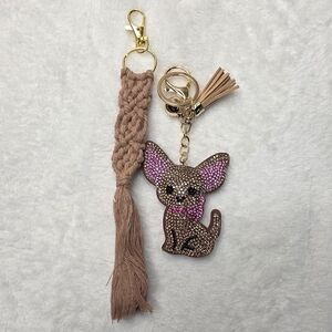Chihuahua Tassel Bag Purse backpack Charm  Keychain